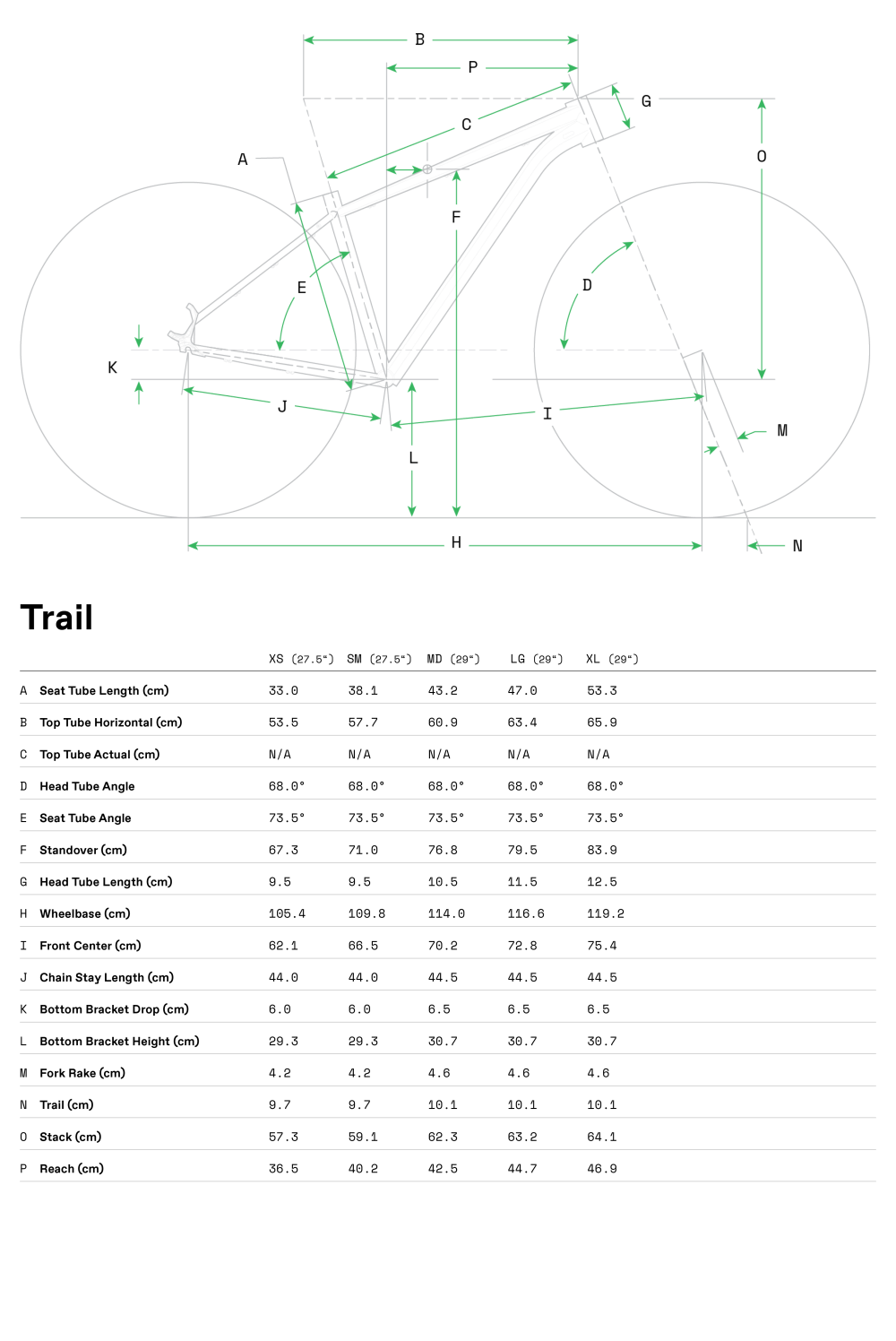 Trail Womens 7 - Geometrie