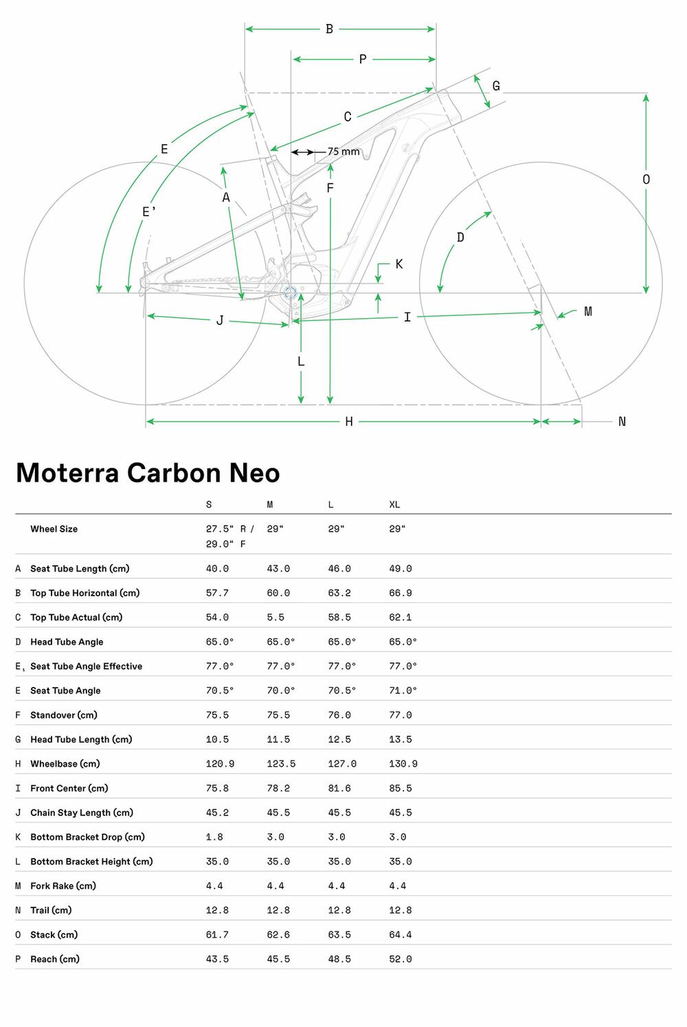 Moterra Carbon LAB71 - Geometrie